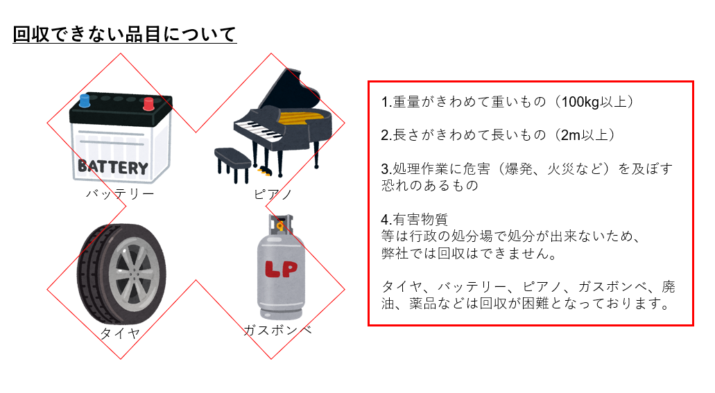 市で処分できない物